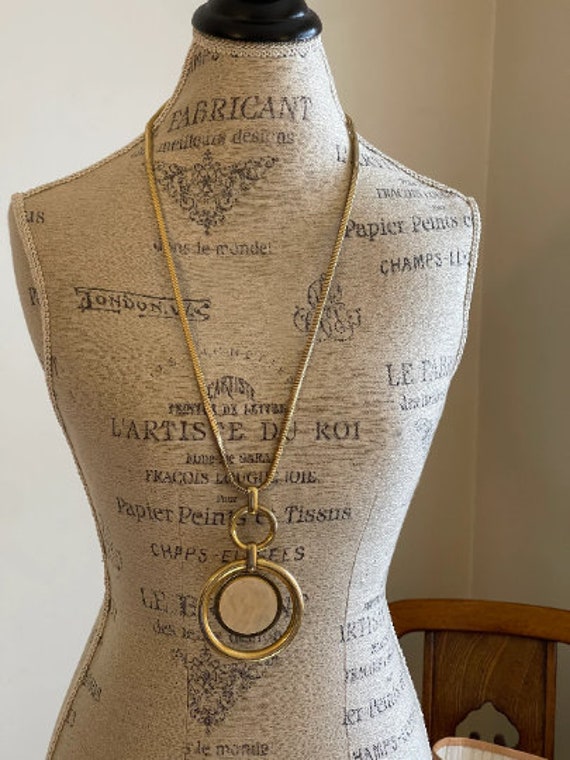 1980s Christian Dior Magnifying Glass Necklace