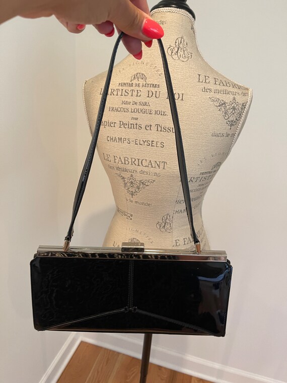 Vintage CITY DKNY Patent leather purse - image 3