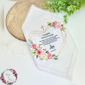 Personalizowana wyjątkowa Szatka do chrztu/Szatka do chrztu/ Baptism robe/ christening robe/