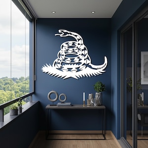 Schlange-Metallwand-Kunst, eingewickelte Schlangen-Silhouette-Dekor, Stammes- Reptil-Stahlschild, rustikaler Tierwandakzent, Geschenk für den Innen- oder Außenbereich