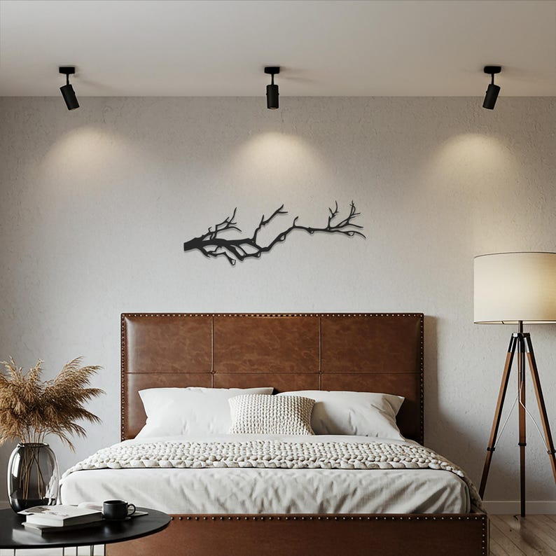 Metal Tree Branch Wall Art – Modern Nature Silhouette Decor - Etsy