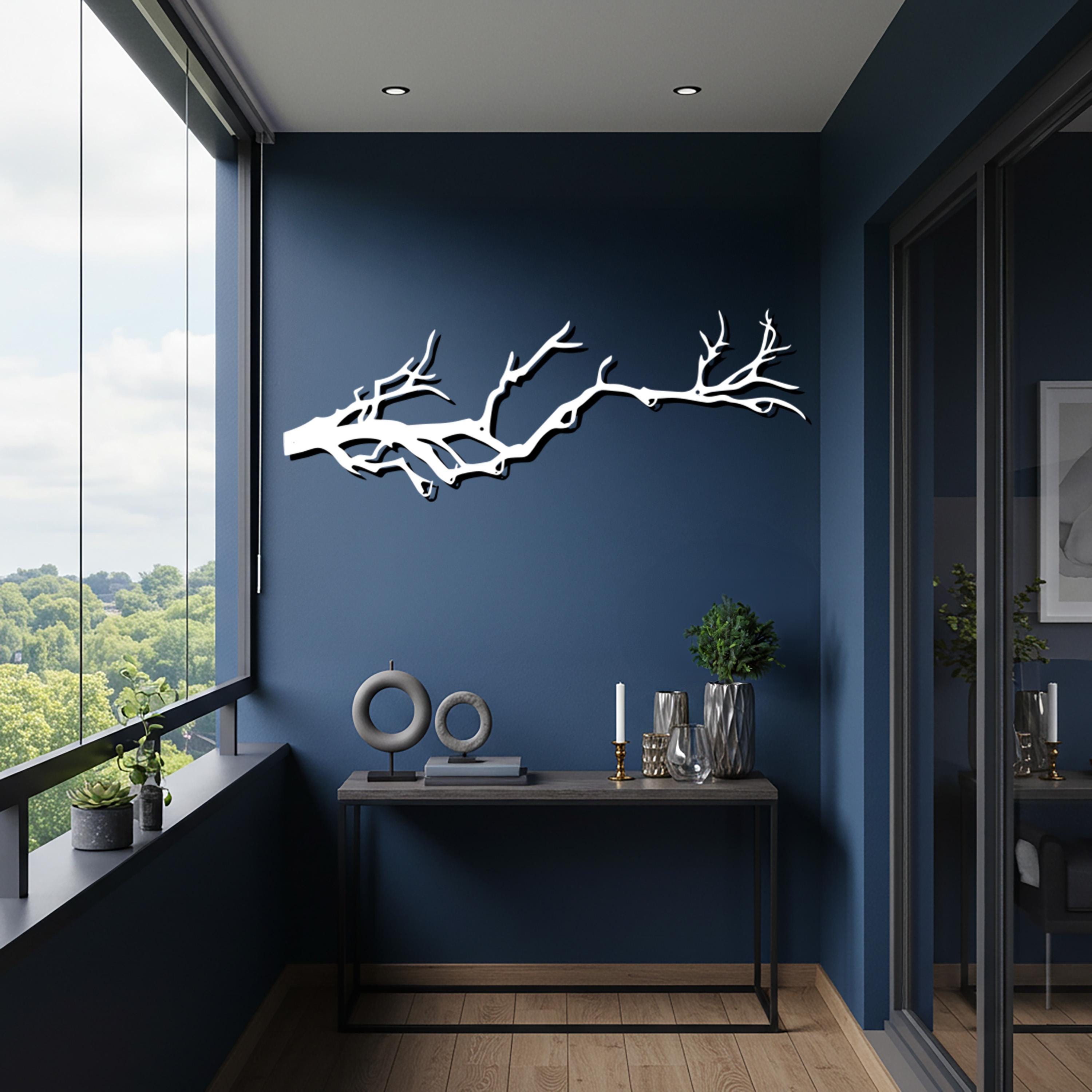 Metal Tree Branch Wall Art – Modern Nature Silhouette Decor - Etsy