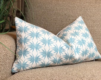 Zoe Glencross - blue and white cushion cover | costal pillow cover | rectangle cushions 12” x 22” | 30cm x 55cm |
