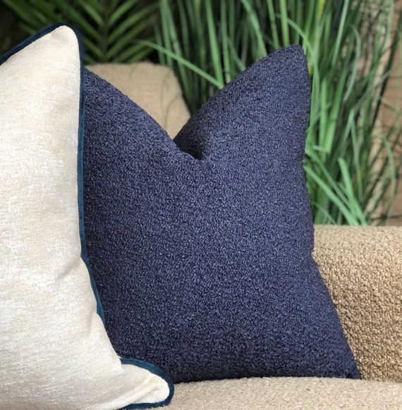 Blue textured cushions hotsell