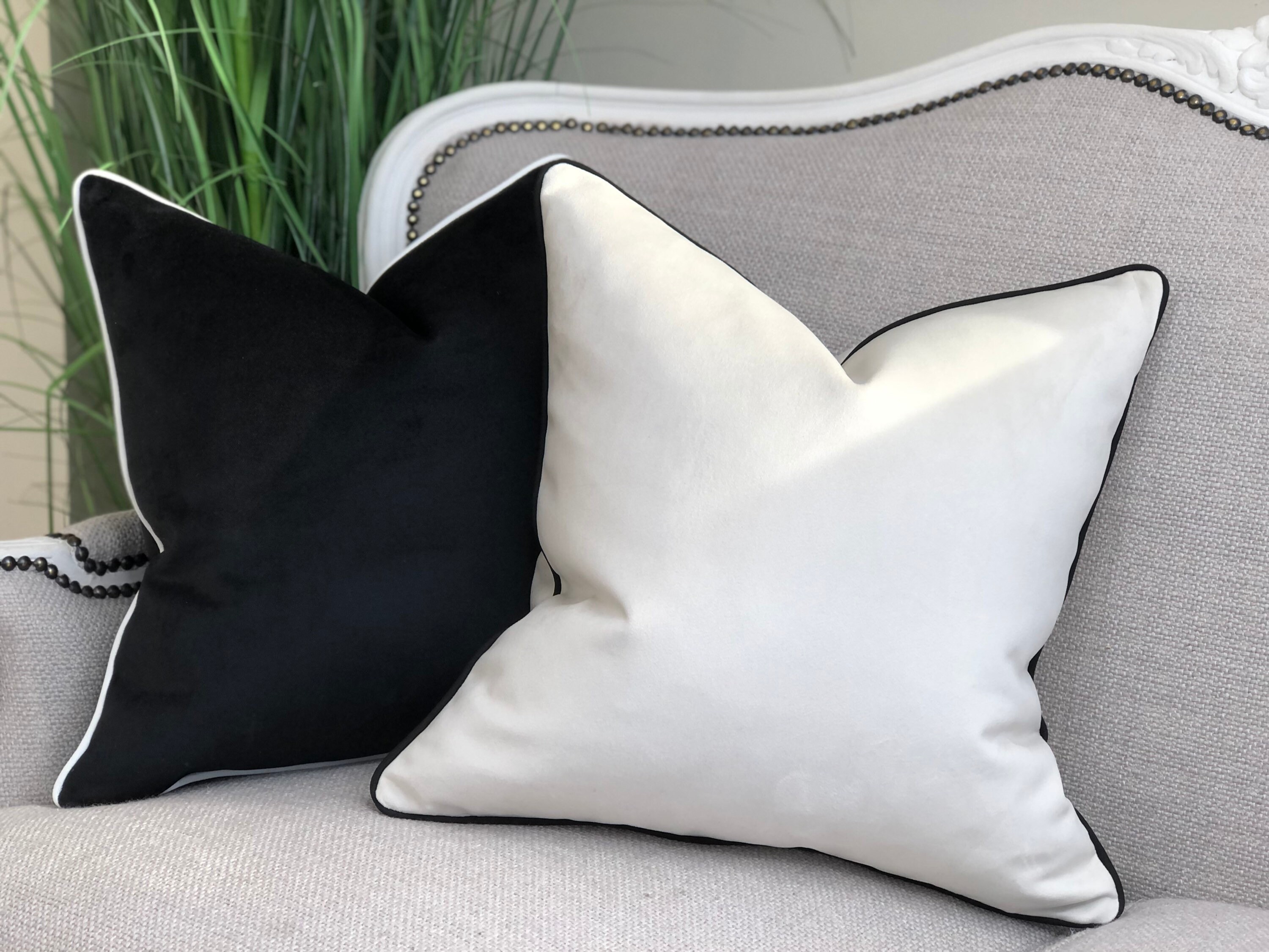 Large top white cushions