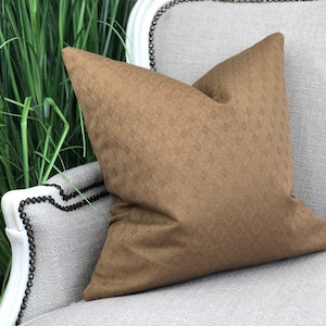 Brown cushion COVER, chocolate brown pillow cover, 18x18 cushion, 45x45 throw pillow, neutral home decor, scatter cushion
