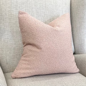Rose Pink Boucle cushion cover | luxury textured pillow cover | girls nursery decor - country decor