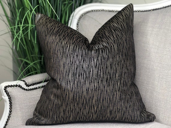SALE Black and Gold Cushion Cover Black and Gold Pillow Cover Black and Gold Decor Luxury Cushions Etsy UK
