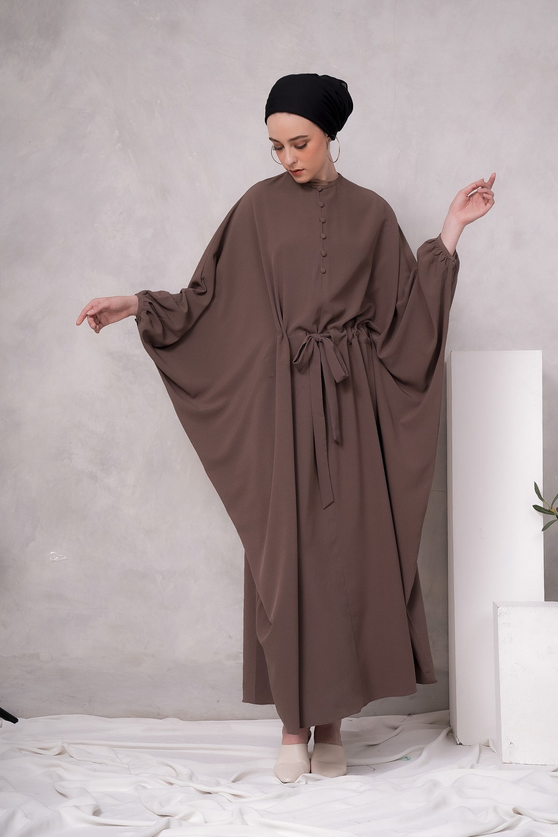 Varvara Kaftan Crep Abaya  Pour Bal robe blanche soie Etsy