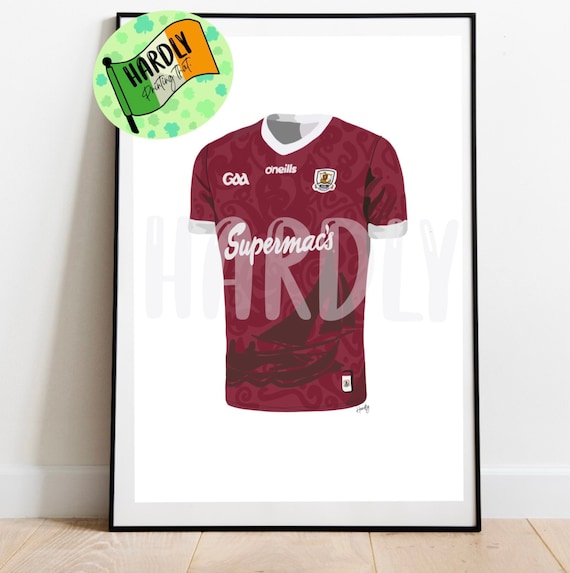Galway GAA Jersey Print Gift Art Illustration Drawing Sketch Irish GAA  Ireland Clothes Top Sport