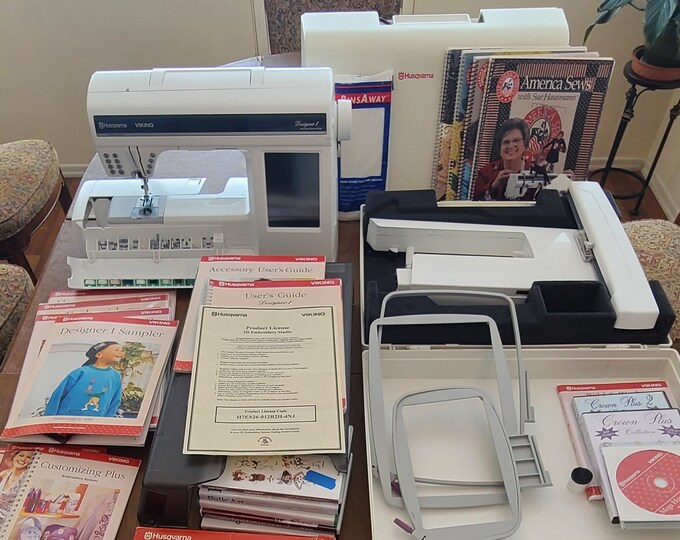 Husqvarna Viking Designer 1 Sewing and Embroidery Machine Loaded With