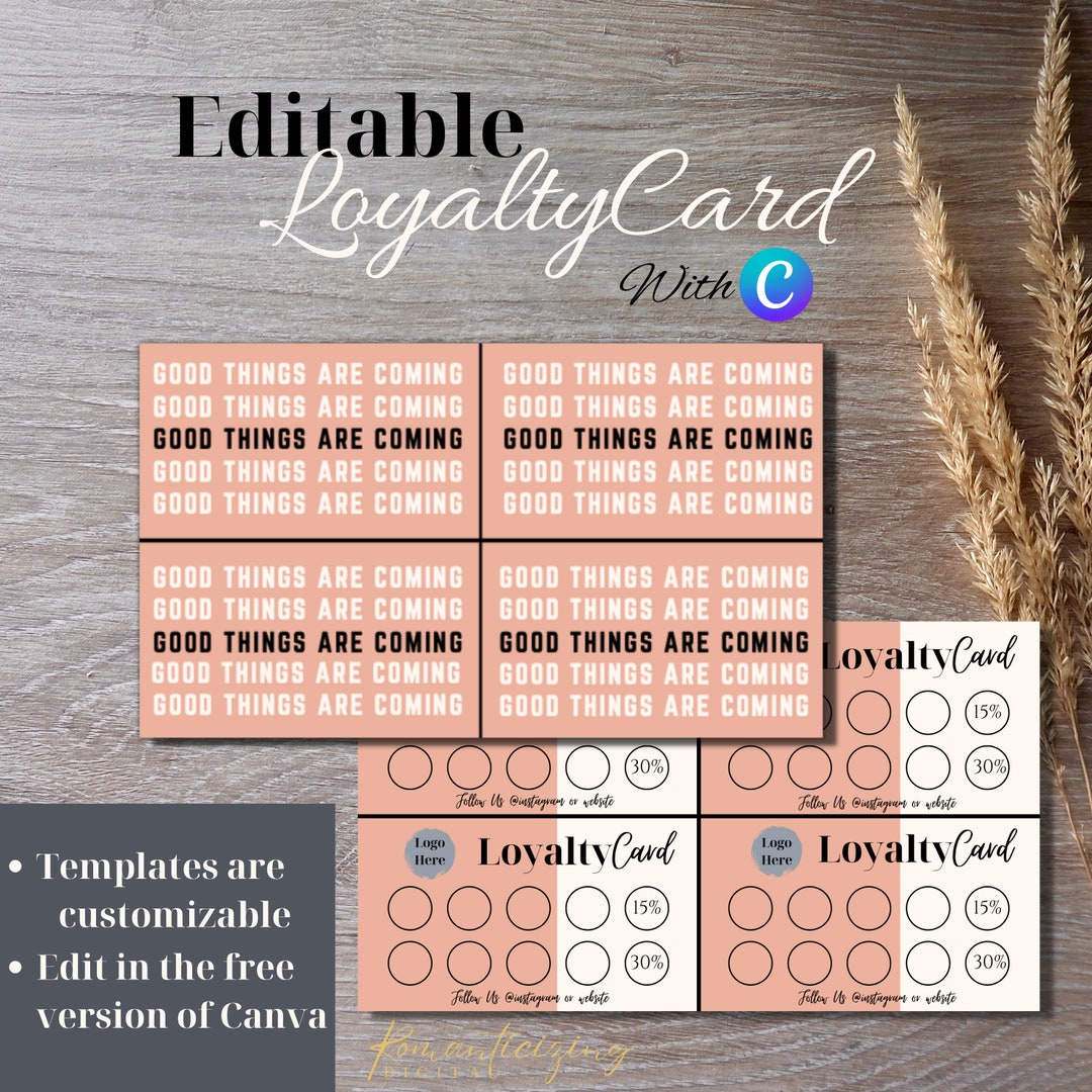 Loyalty Card, Customer Appreciation, Business, Printable Loyalty Card ...