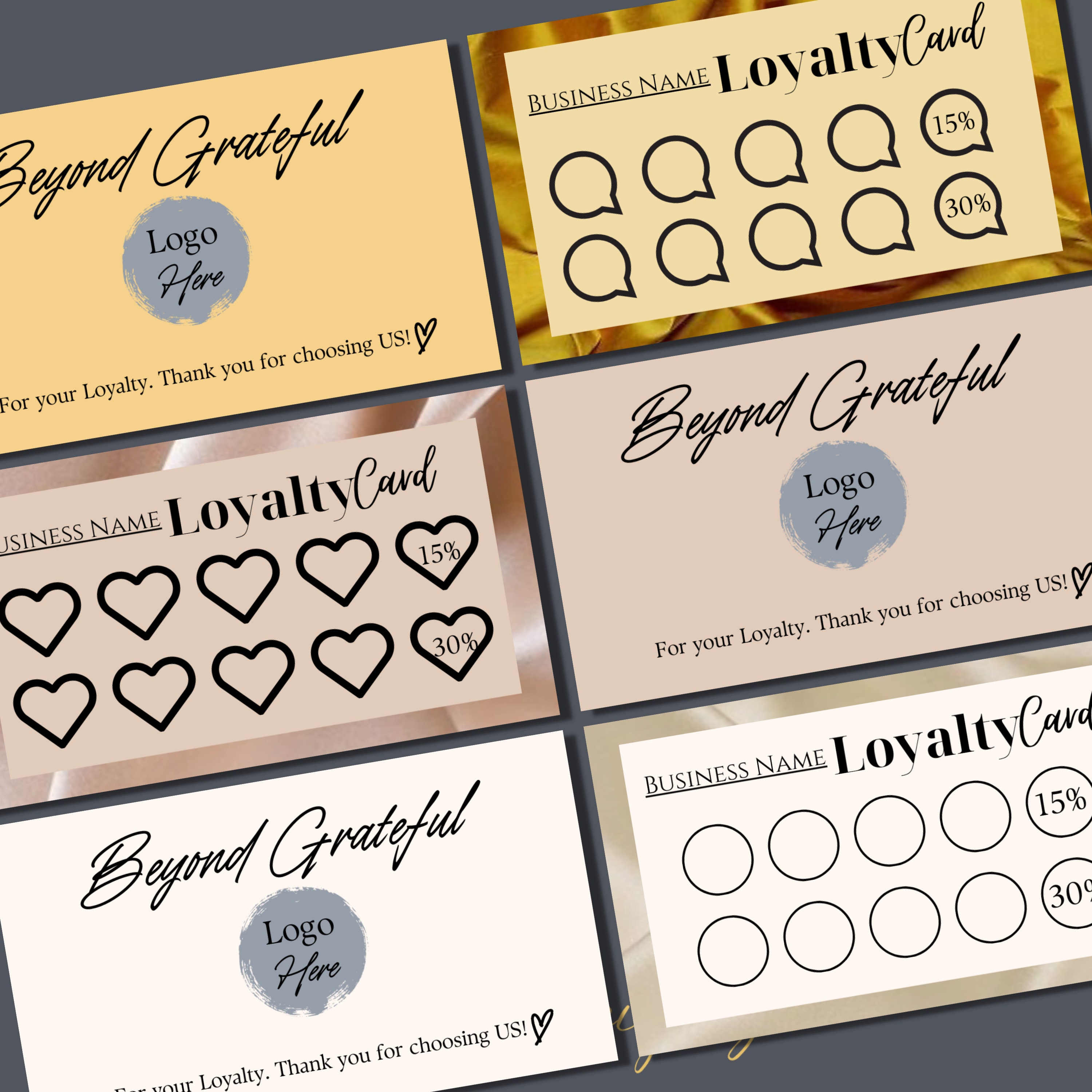 Rewards Punch Card * Small Business Loyalty Card * Set of 50 Cards *  English and Spanish Versions