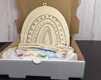 Rainbow DIY Macrame Kit - Ottimo per bambini arcobaleno, asilo nido, arredamento