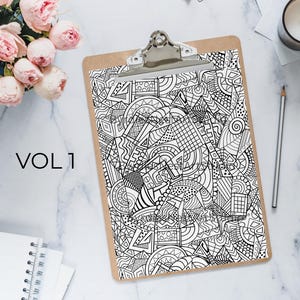 Zentangle Coloring Pages: Geometric Patterns for Stress Relief (PDF Download)