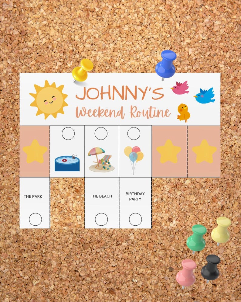 Editable Kids Routine Chart: Visual Schedule, Chore Chart Canva ...