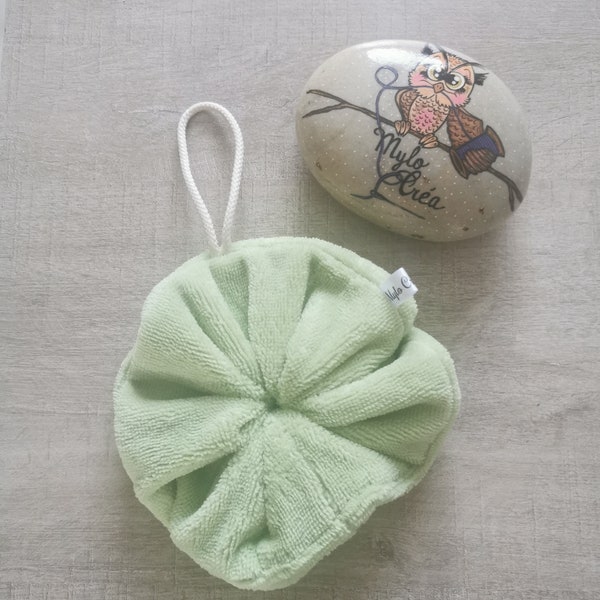 Fleur de douche éponge bambou