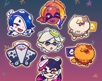 Splatoon Pins aus Holz