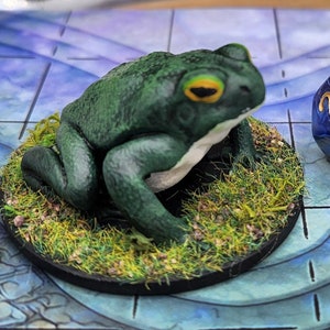 Giant Toad or Frog - Resin Printed  mini | Hand Painted, Paint Primed, or Unpainted