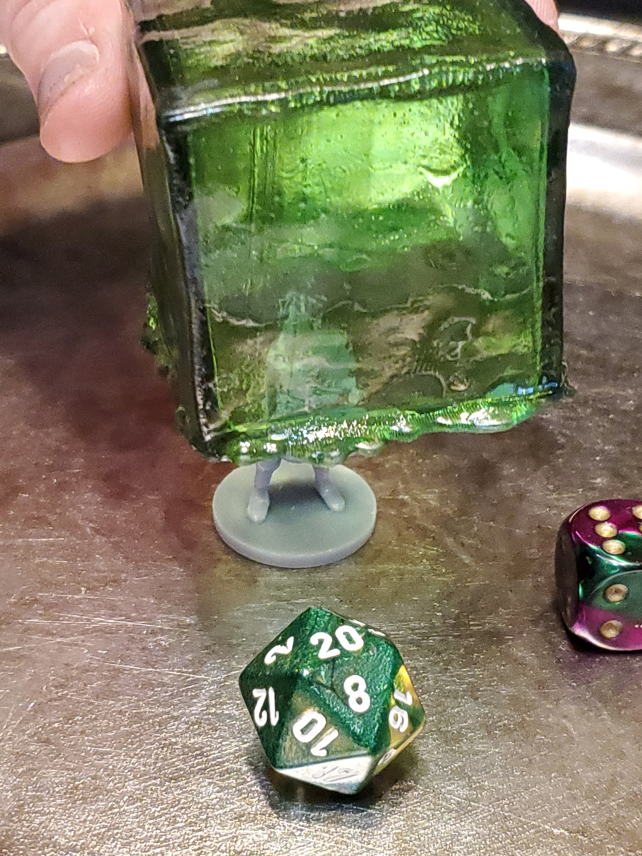 Gelatinous Cube D&D Miniature Translucent Green Red or Etsy