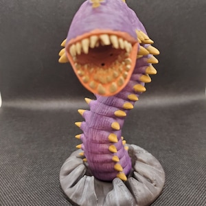 Purple Worm - 3D Resin Printed  Mini - Size Huge - Hand Painted As Shown