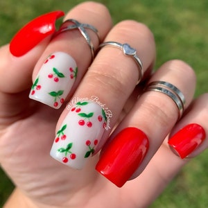 Cherries Press on Nails/ Red Press on Nails