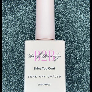 High Gloss, No-Wipe UV Cear Gel Top Coat/ Professional, High Quality LED Top Coat/ Gel top coat/ DIY Nails/ 0.5 oz