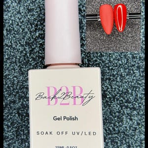 Scarlett Cherry Red UV Gel polish/ Professional, High Quality LED Red Soak Off Gel Nail Polish/ Red gel nail polish/ DIY Nails/ 0.5 oz