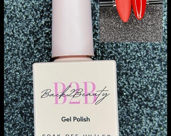 Vernis gel UV rouge cerise Scarlett/Vernis à ongles gel LED rouge imbibé de haute qualité professionnel, LED rouge/Vernis à ongles gel rouge/Ongles à faire soi-même/0,5 oz
