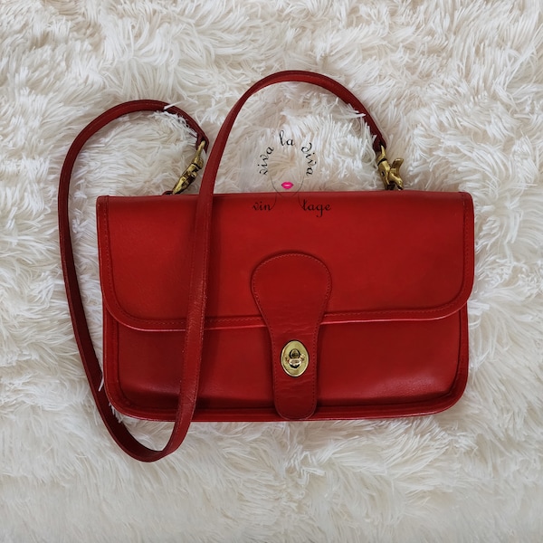 Coach Leather Red New York City Bag - Etsy