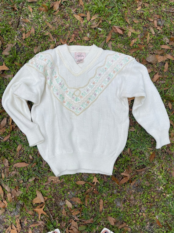 Vintage Beaded Sweater