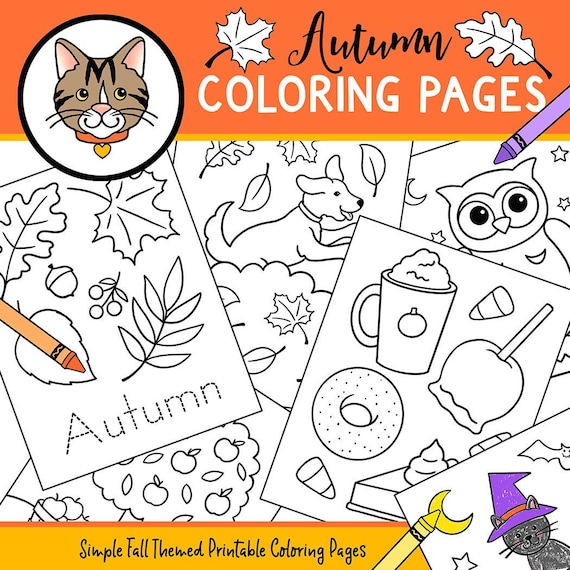 Autumn Coloring Pages 4K Quality. 61 Autumn printable coloring