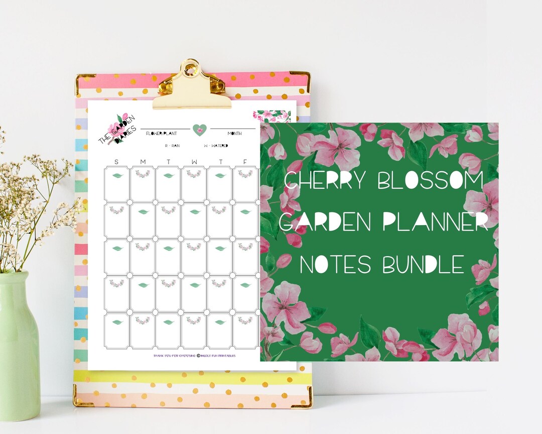 Happy Garden Cherry Blossom Planner Notes Bundle - Etsy