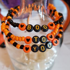 Boo To You Halloween Party Inspired - Set of 3 bracelets!!!