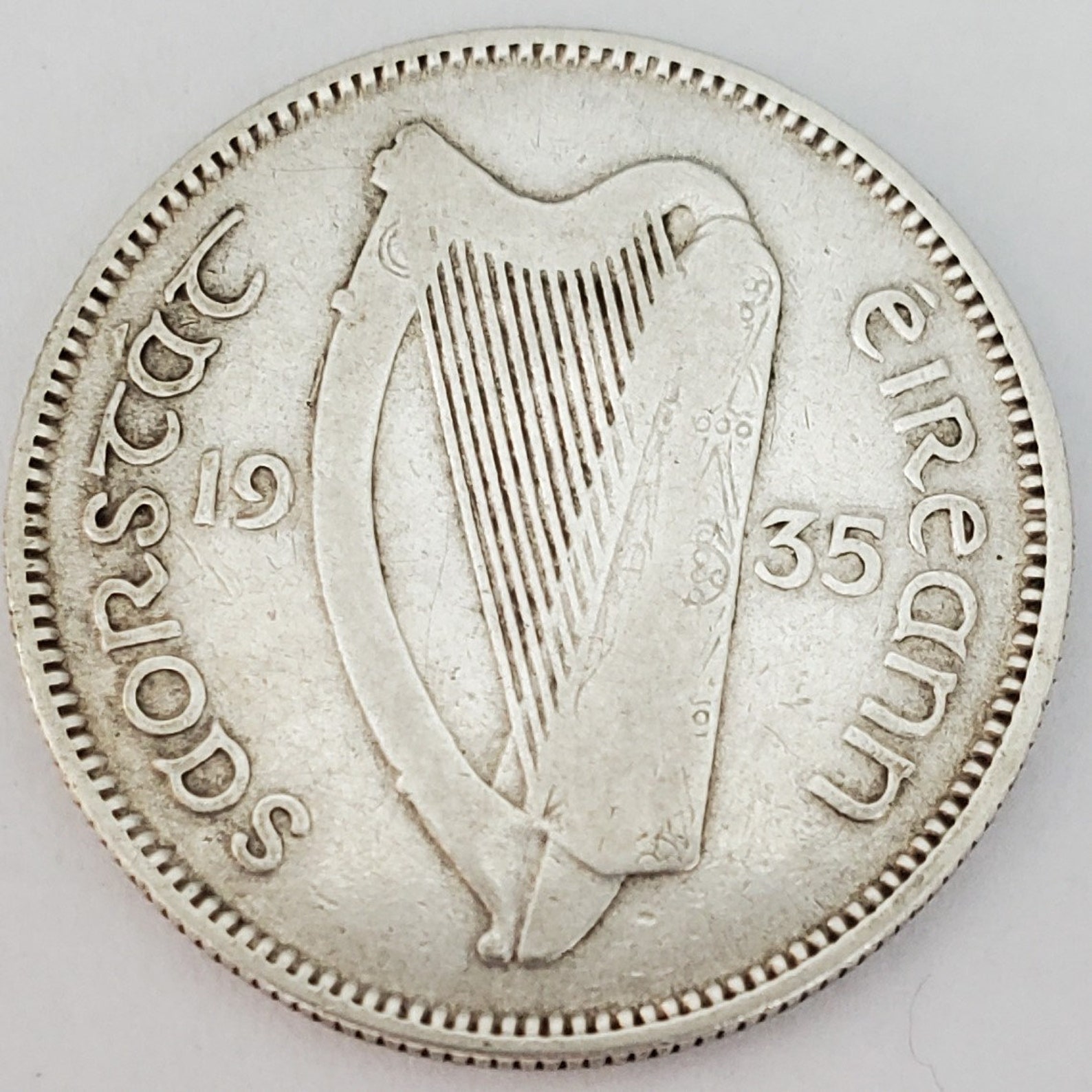1935 Ireland One Shilling 75 Silver Coin VF Etsy