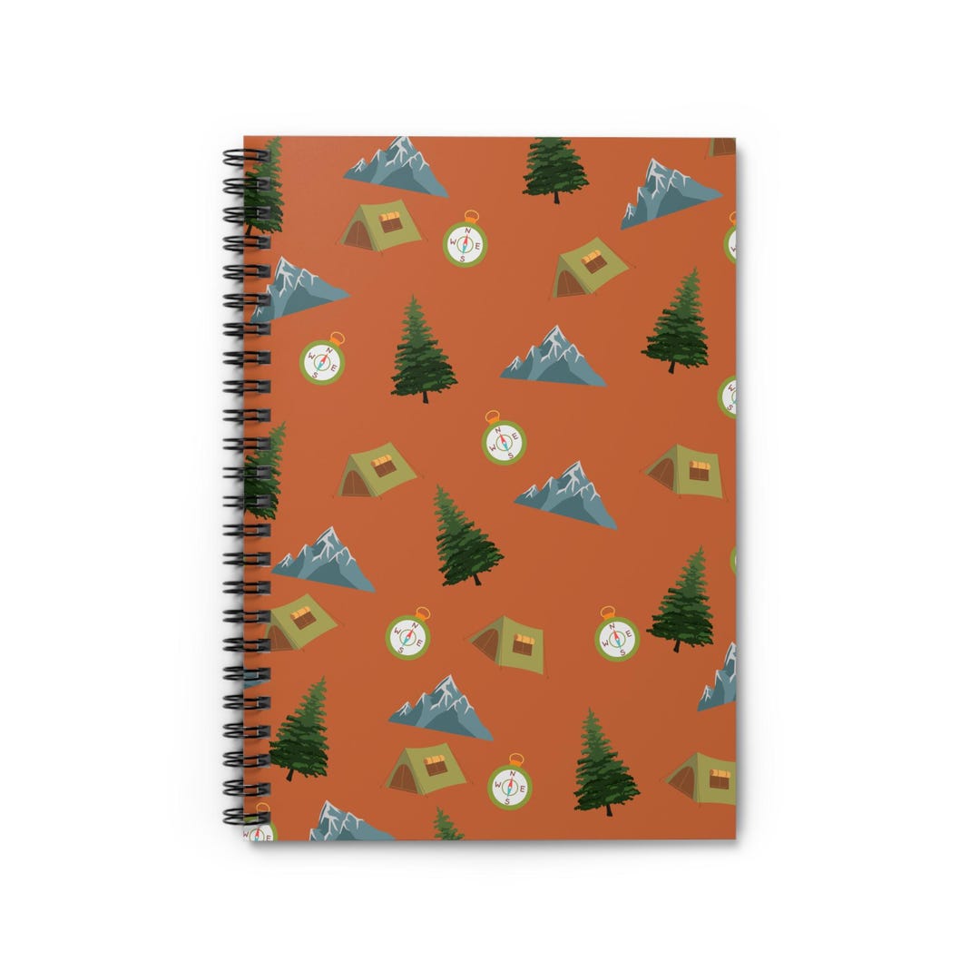 Nature Adventure Spiral Notebook - Outdoorsy Journal Gift, Ruled Line ...