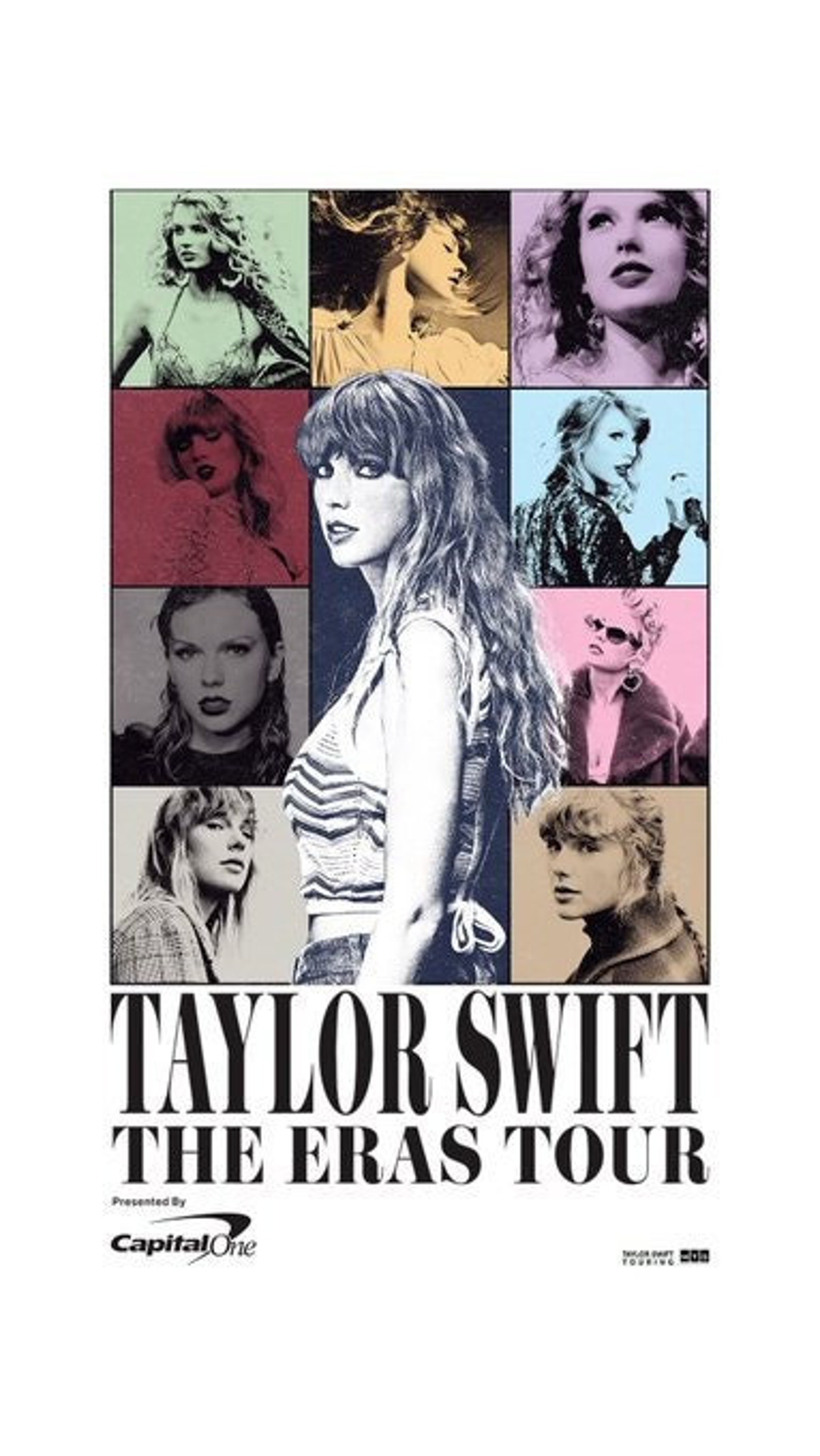 the eras tour poster black and white