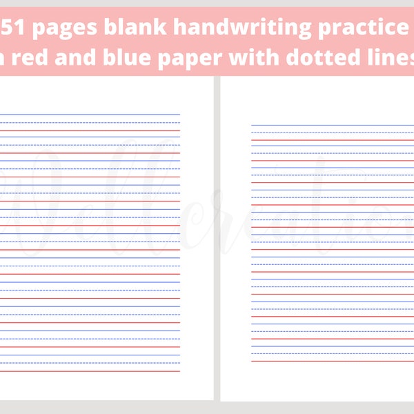 Red Blue Red Writing Lines Etsy Red Blue Red Writing Lines Etsy