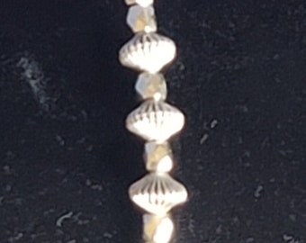 Silver Beaded Anklet