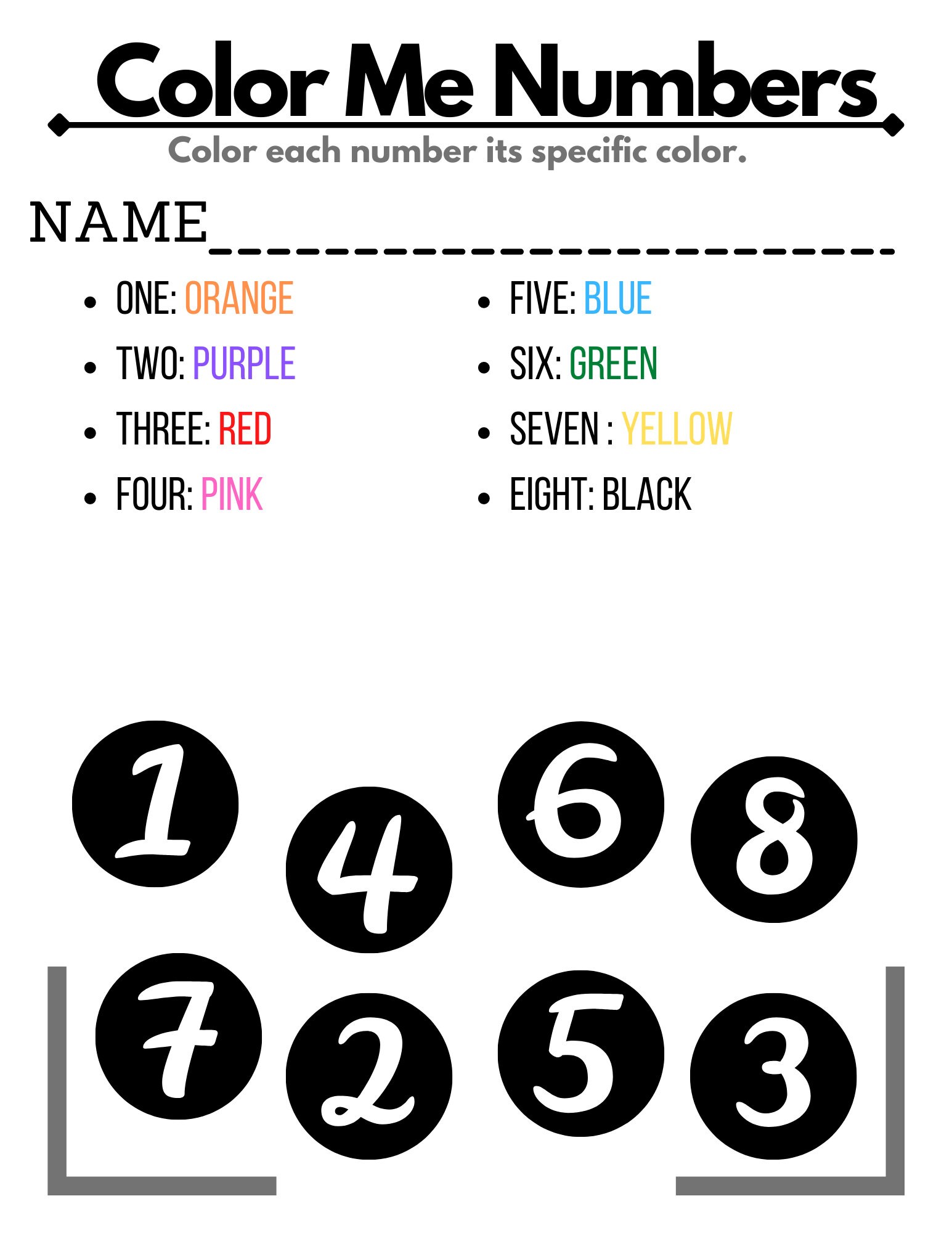 Colorme Worksheets - Etsy