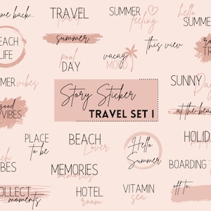 Instagram Story Sticker TRAVEL SET I | Sticker Set | Vacation | Influencer | Storyelements | Sticker | English | Instant Download | Digital