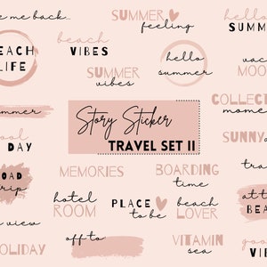 Instagram Story Sticker TRAVEL SET II | Sticker Set | Vacation | Storyelements | Sticker | English | Instant Download | Digital
