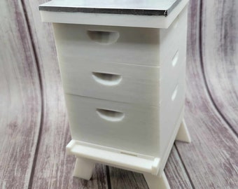 Mini 3D Langstroth Beehive Model - Desk Display - Beekeeper Gift