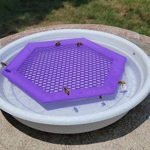 3D Printed Floating Bee Island, Bee Waterer, Bee Water Station, Colorful Bee Insect Waterer, Beekeeper Gift, Bird Bath