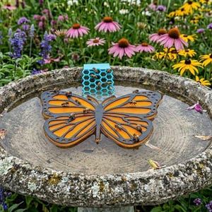 Butterfly Floating Pollinator Island: Bee Waterer, Bird Bath, Monarch Butterfly