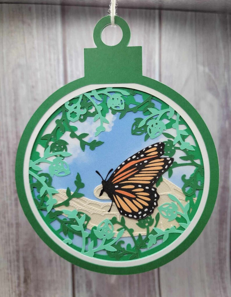 Monarch Butterfly Ornament 3D Papercut Art Christmas Gift Gifts Under