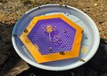 Floating Bee Island with Bee Mosaic: 3D-Printed Waterer