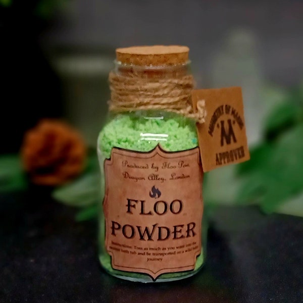 Floo Travel  powder bath salts,  potion bottle Potion Magic Apothecary Herbology