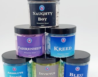 Mens aftershave scented  Moisturising Whipped Soap, mens Shaving Soap, shower soap,  body wash soap, SLS Free Vegan Friendly 120g of Soap