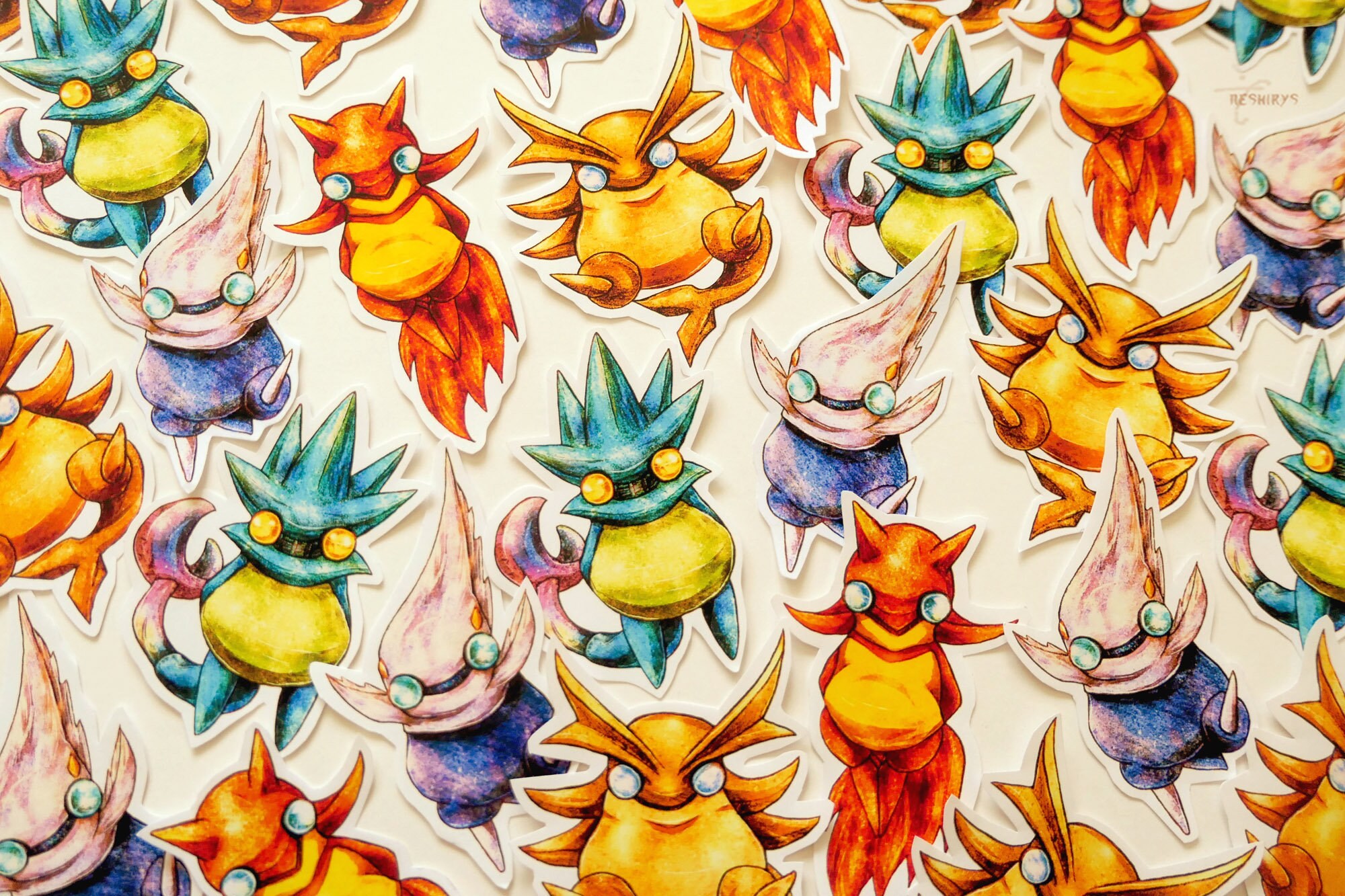 Golden Sun Djinn Stickers Your Favourite Elemental Etsy Finland